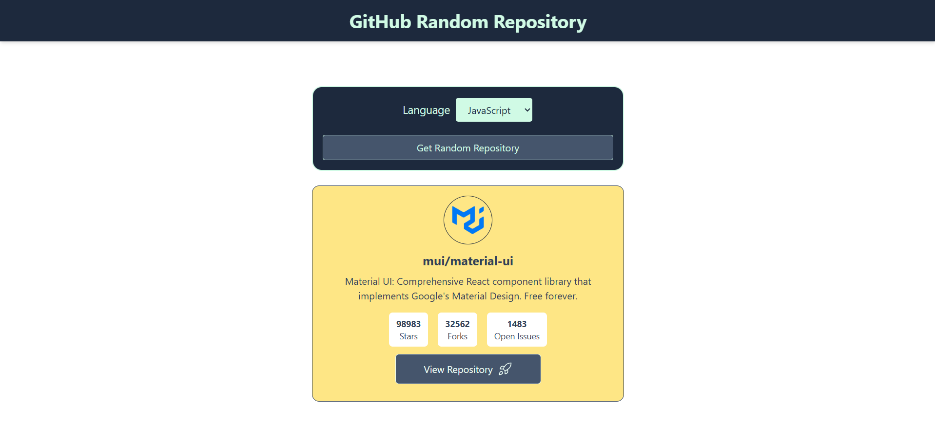 GitHub Random Repository